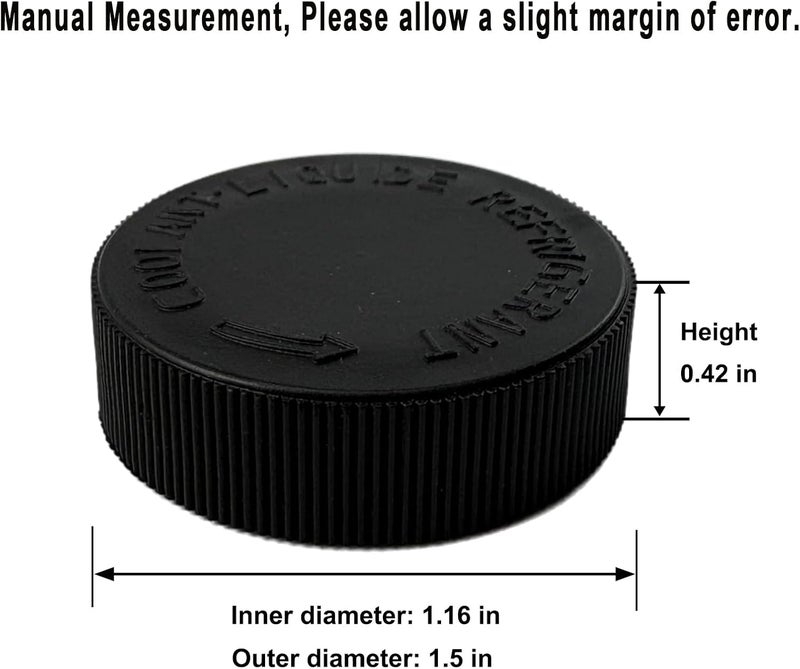 CEYHTLY ‎21712-79900 Black Coolant Reservoir Cap 2PCS, Engine Radiator Coolant Water Tank Cap Compatible with 2003-2021 Nissan Cube Murano Quest Rogue Versa NV200 | Infiniti EX35 FX35 G35 M35 etc - Image 4